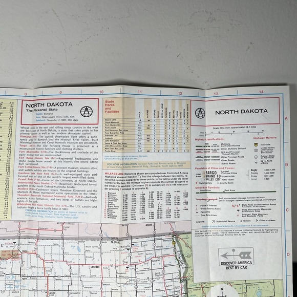 1973 Midland Cooperatives highway travel road map North‎ & South Dakota #3 - Picture 6 of 6